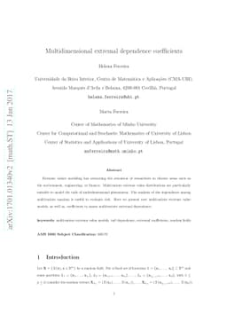 Multidimensional extremal dependence coefficients
