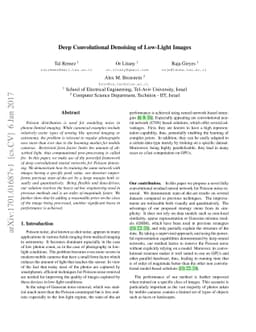 Deep Convolutional Denoising of Low-Light Images