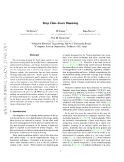 Deep Class Aware Denoising