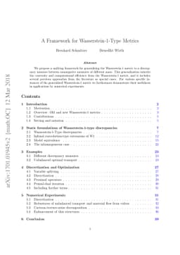 A Framework for Wasserstein-1-Type Metrics
