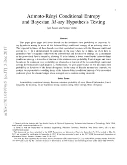 Arimoto-Rényi Conditional Entropy and Bayesian $M$-ary Hypothesis
  Testing