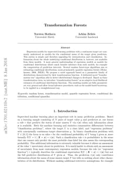 Transformation Forests