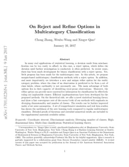 On Reject and Refine Options in Multicategory Classification