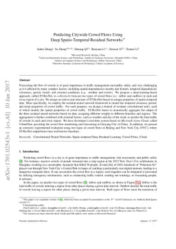 Predicting Citywide Crowd Flows Using Deep Spatio-Temporal Residual
  Networks