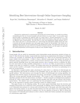 Identifying Best Interventions through Online Importance Sampling