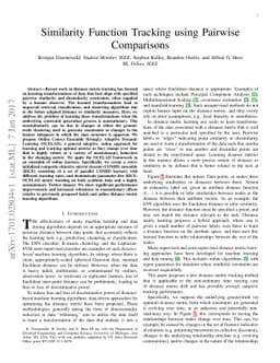 Similarity Function Tracking using Pairwise Comparisons