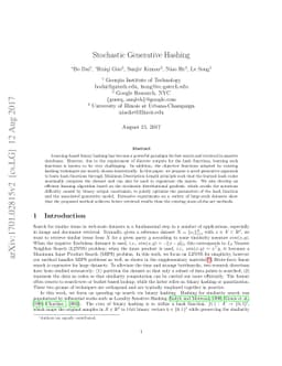 Stochastic Generative Hashing