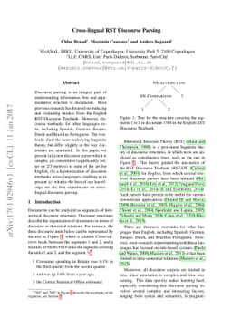 Cross-lingual RST Discourse Parsing