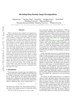 Revisiting Deep Intrinsic Image Decompositions