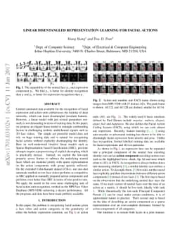 Linear Disentangled Representation Learning for Facial Actions
