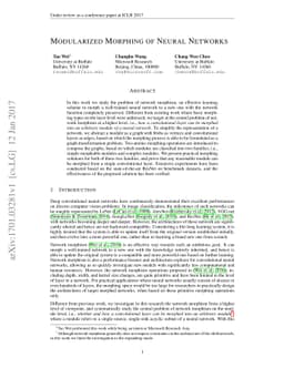 Modularized Morphing of Neural Networks