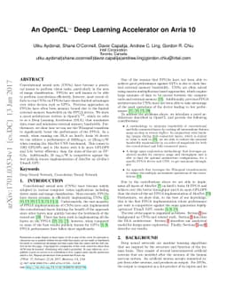 An OpenCL(TM) Deep Learning Accelerator on Arria 10