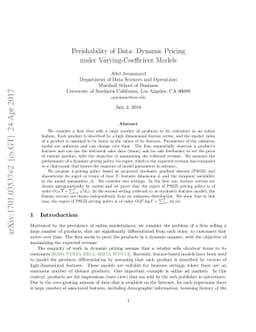 Perishability of Data: Dynamic Pricing under Varying-Coefficient Models