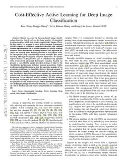 Cost-Effective Active Learning for Deep Image Classification