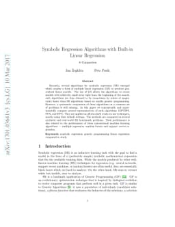 Symbolic Regression Algorithms with Built-in Linear Regression