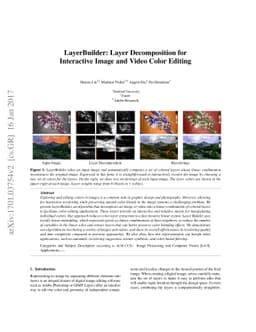 LayerBuilder: Layer Decomposition for Interactive Image and Video Color
  Editing