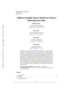 Additive Partially Linear Models for Massive Heterogeneous Data