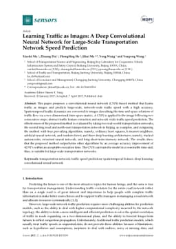 Learning Traffic as Images: A Deep Convolutional Neural Network for
  Large-Scale Transportation Network Speed Prediction