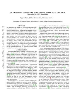 On the Sample Complexity of Graphical Model Selection for Non-Stationary
  Processes