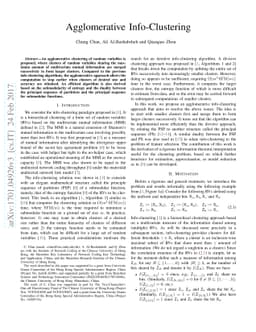 Agglomerative Info-Clustering