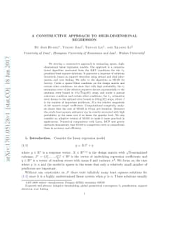 A Constructive Approach to High-dimensional Regression
