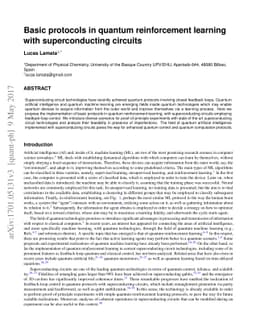 Basic protocols in quantum reinforcement learning with superconducting
  circuits