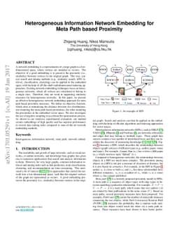 Heterogeneous Information Network Embedding for Meta Path based
  Proximity