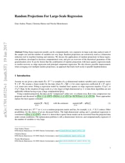 Random Projections For Large-Scale Regression