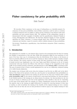 Fisher consistency for prior probability shift