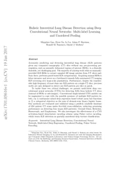 Holistic Interstitial Lung Disease Detection using Deep Convolutional
  Neural Networks: Multi-label Learning and Unordered Pooling