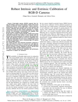 Robust Intrinsic and Extrinsic Calibration of RGB-D Cameras