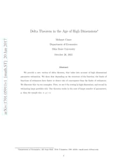 Delta Theorem in the Age of High Dimensions