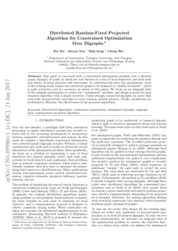 Distributed Random-Fixed Projected Algorithm for Constrained
  Optimization Over Digraphs