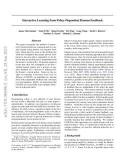 Interactive Learning from Policy-Dependent Human Feedback