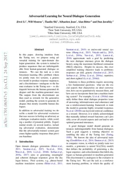 Adversarial Learning for Neural Dialogue Generation