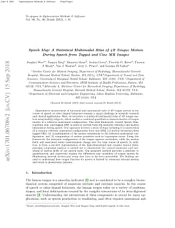 Speech Map: A Statistical Multimodal Atlas of 4D Tongue Motion During
  Speech from Tagged and Cine MR Images