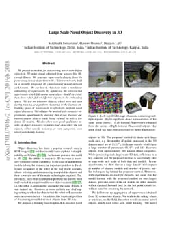 Large Scale Novel Object Discovery in 3D