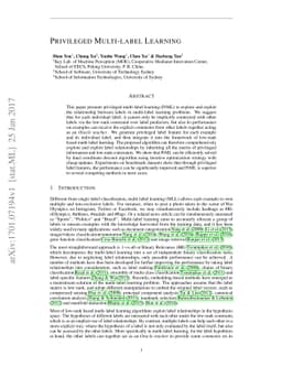 Privileged Multi-label Learning