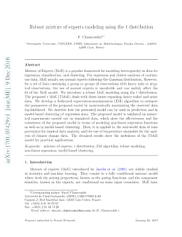 Robust mixture of experts modeling using the $t$ distribution