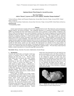 Optimized Bucket Wheel Design for Asteroid Excavation