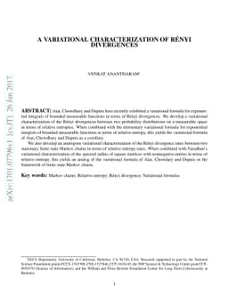 A Variational Characterization of Rényi Divergences