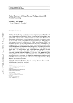 Faster Discovery of Faster System Configurations with Spectral Learning