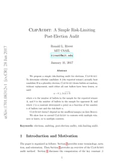 ClipAudit: A Simple Risk-Limiting Post-Election Audit
