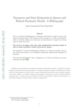 Parameter and State Estimation in Queues and Related Stochastic Models:
  A Bibliography