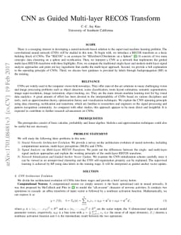CNN as Guided Multi-layer RECOS Transform