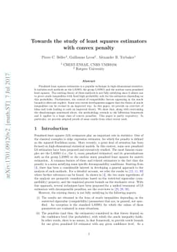 Towards the study of least squares estimators with convex penalty