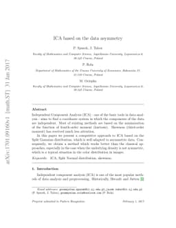 ICA based on the data asymmetry