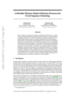 A Dirichlet Mixture Model of Hawkes Processes for Event Sequence
  Clustering