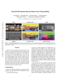 Joint 2D-3D-Semantic Data for Indoor Scene Understanding