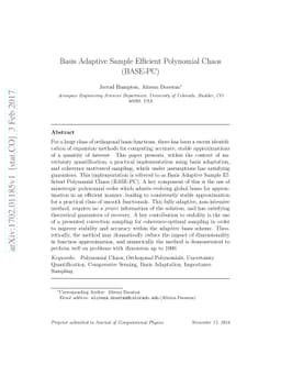 Basis Adaptive Sample Efficient Polynomial Chaos (BASE-PC)